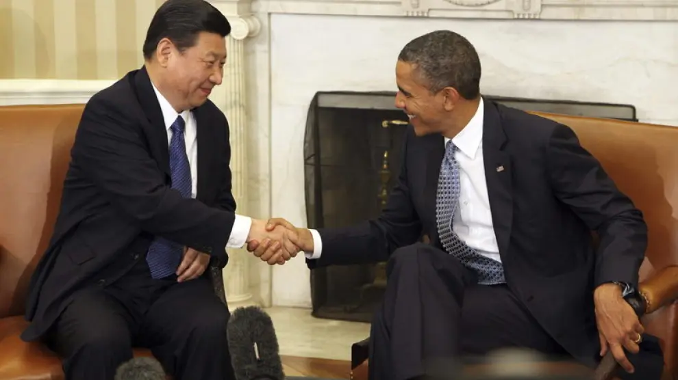 El vicepresidente chino y Obama durante su encuentro en la Casa Blanca.