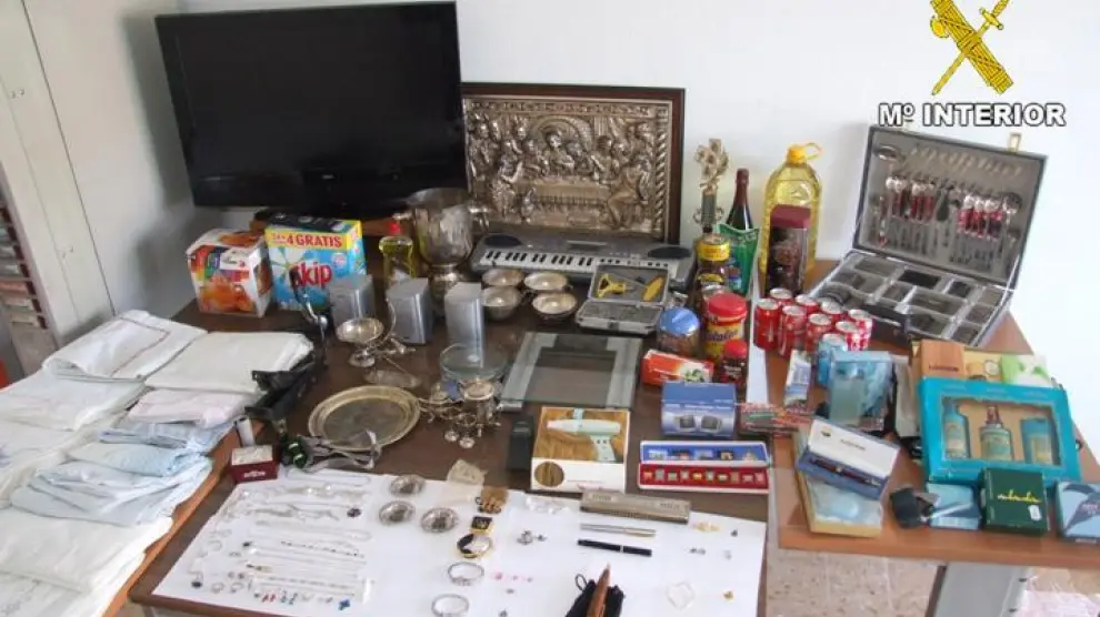 Objetos robados en un hogar aragonés
