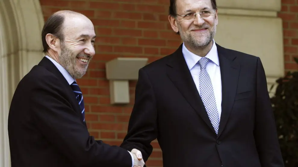 Reunión entre Rajoy y Rubalcaba