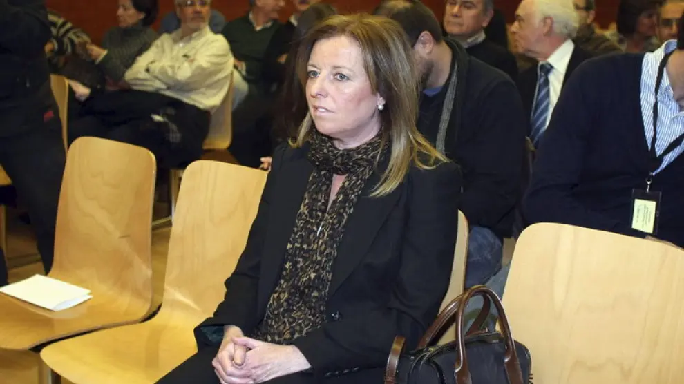 María Dolores Amorós en el juzgado de lo Social número 4 de Alicante
