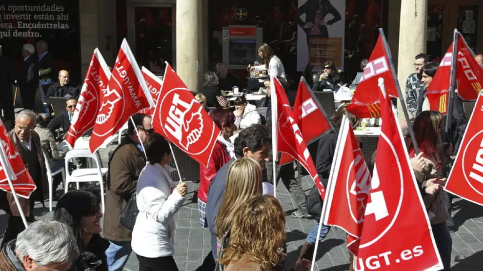 Manifestación contra la reforma laboral en 2012.