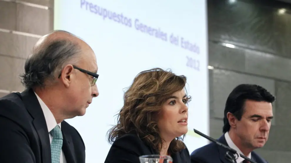 Cristobal Montoro, Soraya Sáenz de Santamaría y José Manuel Soria