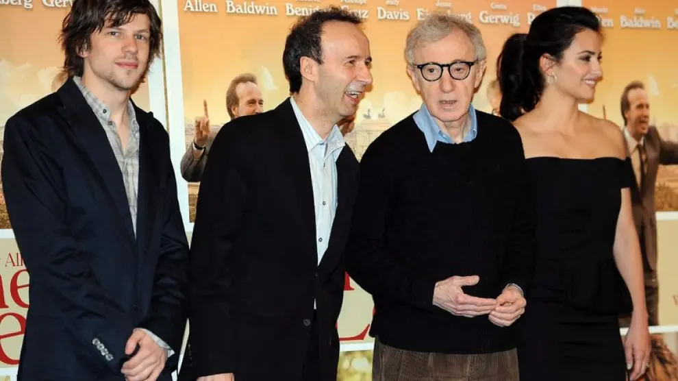 Penélope Cruz, Begnini y Woody Allen