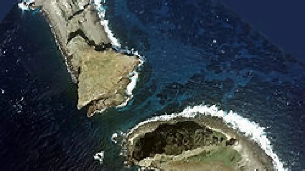 Imagen de satélite de las islas en disputa
