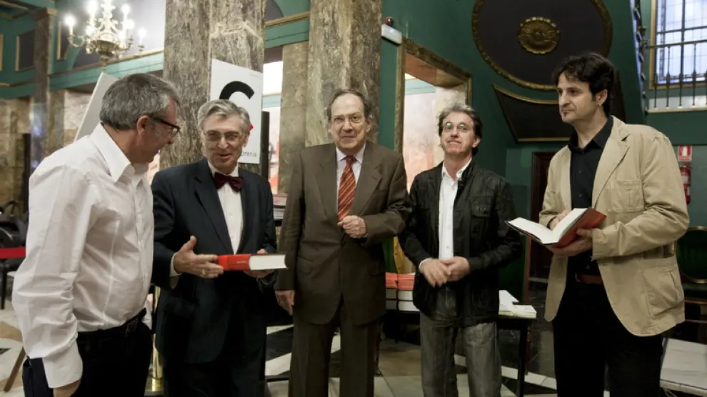 Paco Goyaes, Ángel Viñas, José Carlos Mainer, Julián Casanova y José Luis Ledesma