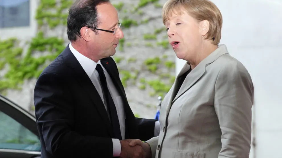 La canciller alemana y el presidente galo