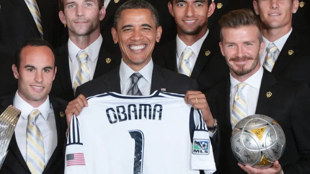Obama posa junto a Beckham