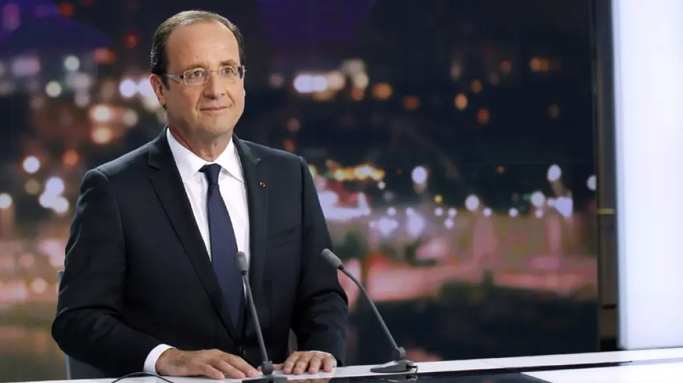 Hollande durante la entrevista en France2