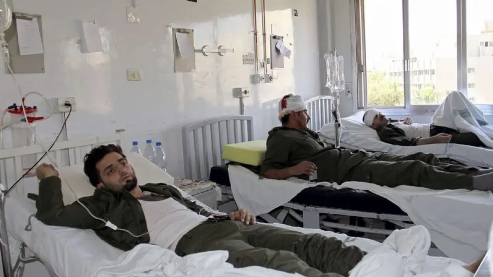 Varios policías heridos en un hospital de Damasco, en una imagen de hace dos días