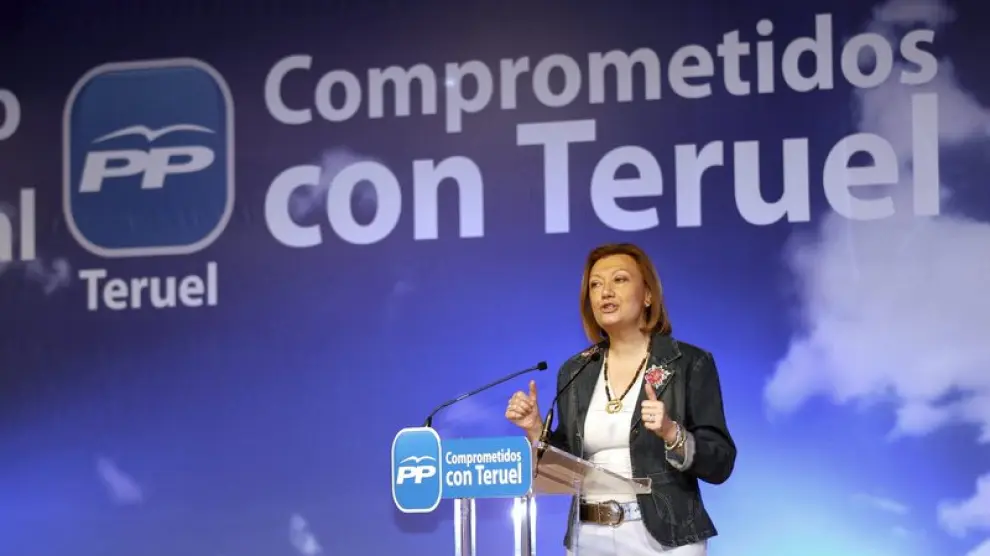 Luisa Fernanda Rudi, durante su intervención en el Congreso del PP de Teruel