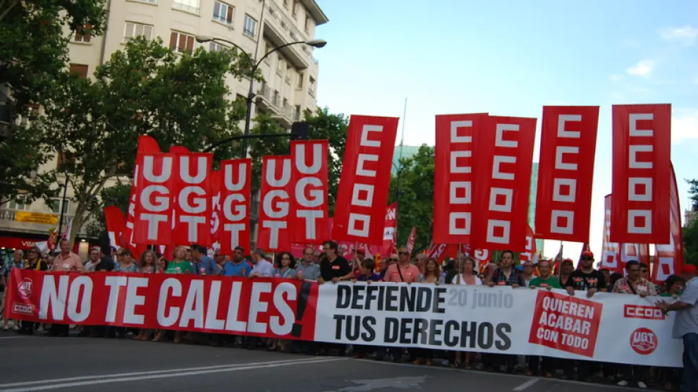 Manifestacion en defensa de los derechos de los trabajadores