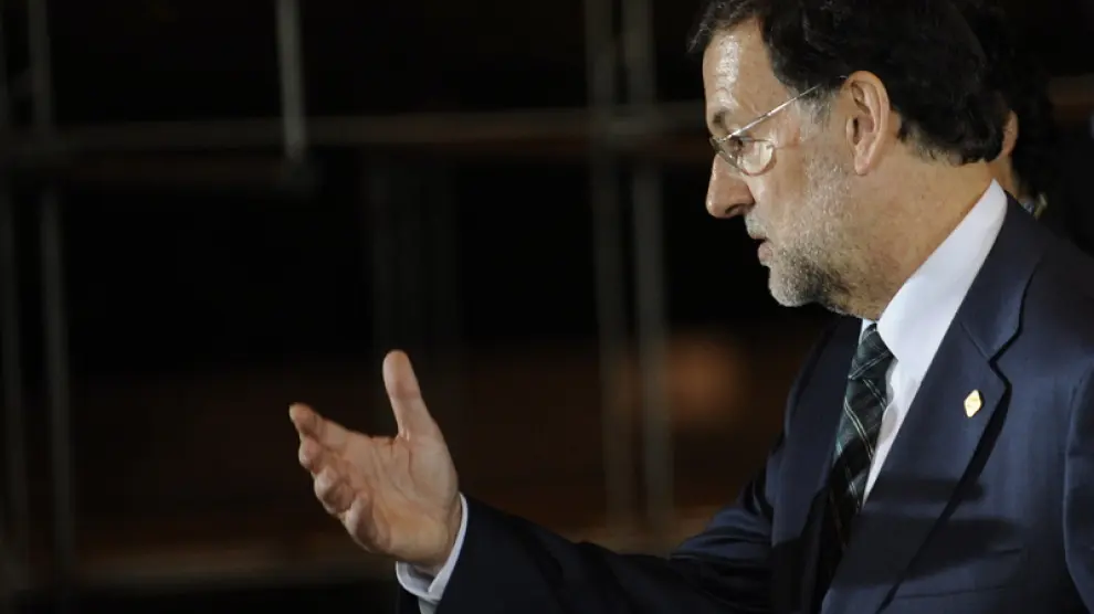 Rajoy a la salida de la reunión esta madrugada