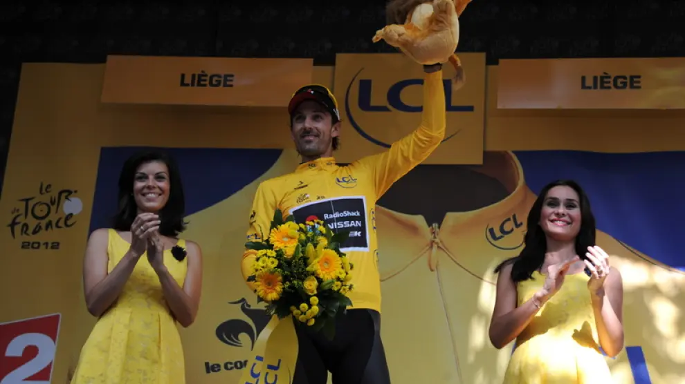 Fabian Cancellara en el podio