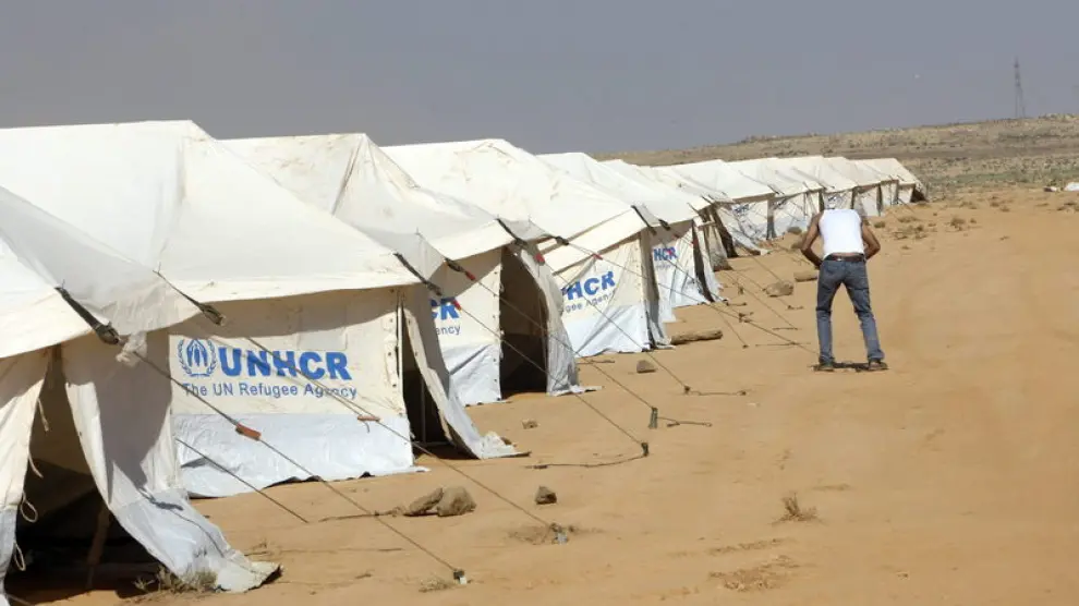 Campo que está preparando ACNUR en Jordania para refugiados sirios