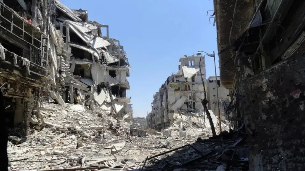 La ciudad de Alepo, destrozada