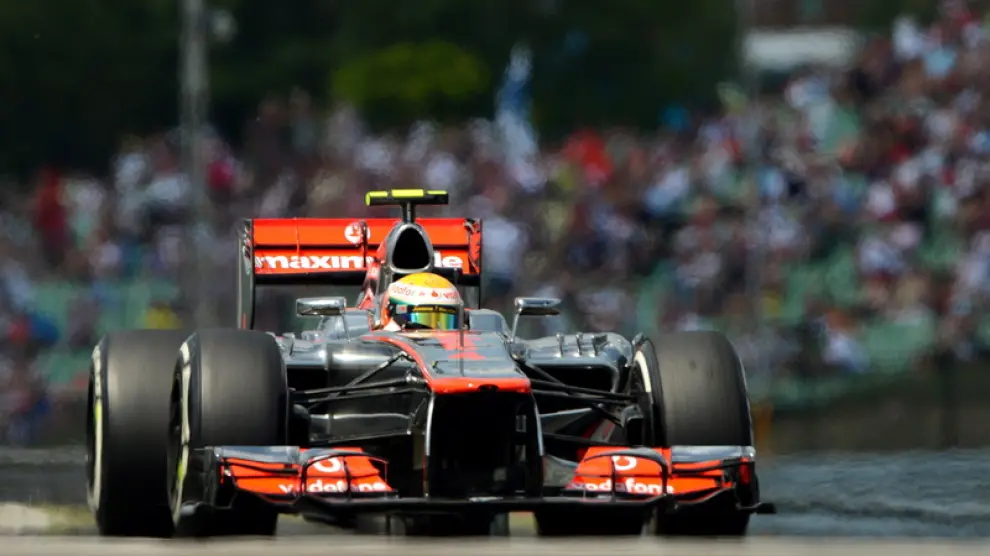 El McLaren de Hamilton, en Hungría