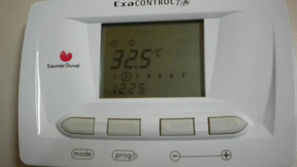 Temperatura registrada por un termostato del Centro Cívico Tío Jorge este martes.