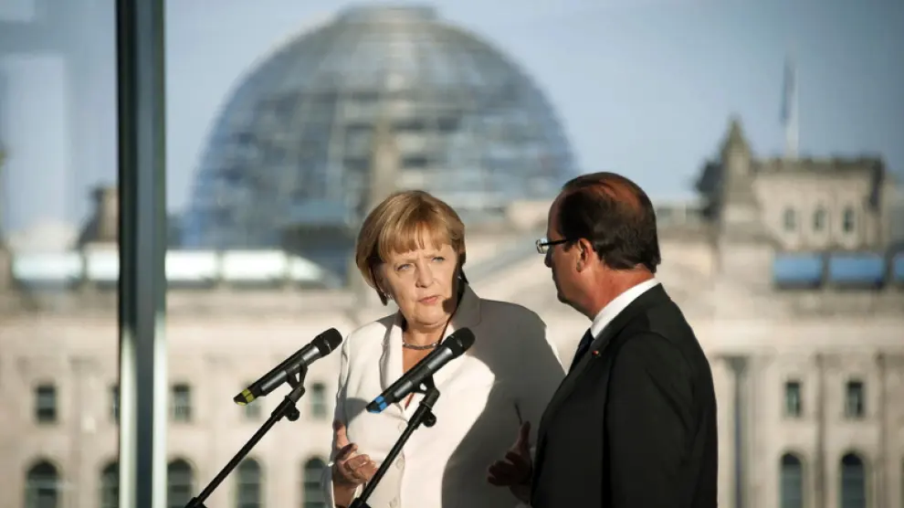 Merkel y Hollande se han mostrado unidos en su reunión