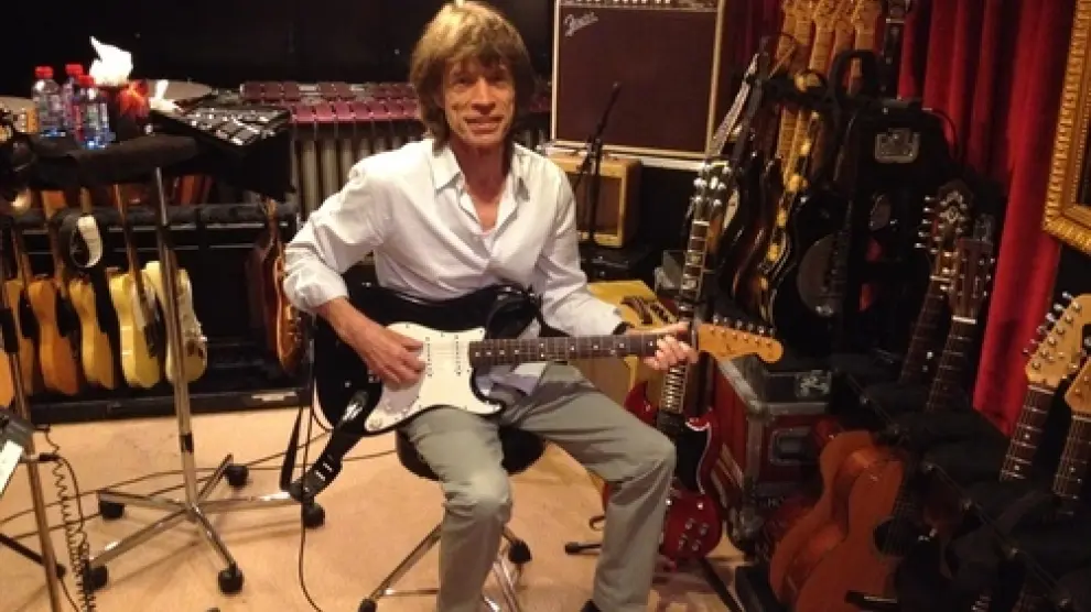 Mick Jagger en el estudio parisino