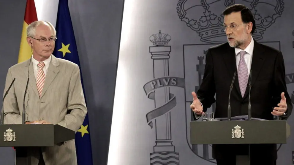 Mariano Rajoy y Herman Van Rompuy