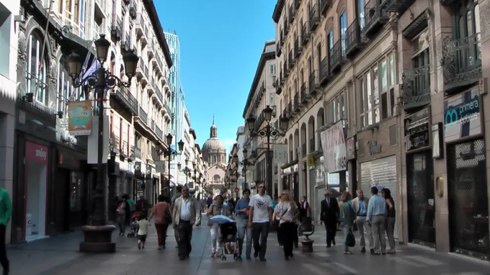 La calle de Alfonso I en Zaragoza