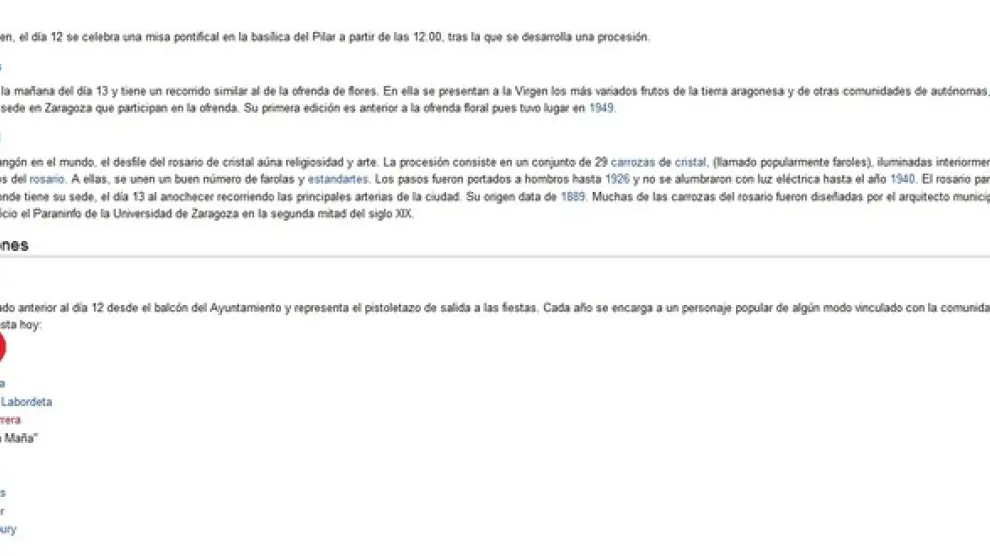 Wikipedia nombra a Blas como pregonera 2012