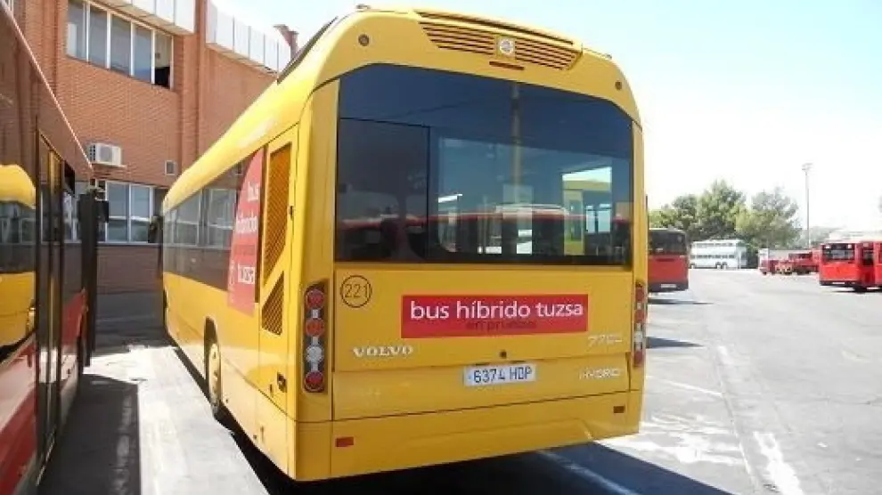 Autobús híbrido, en Zaragoza.