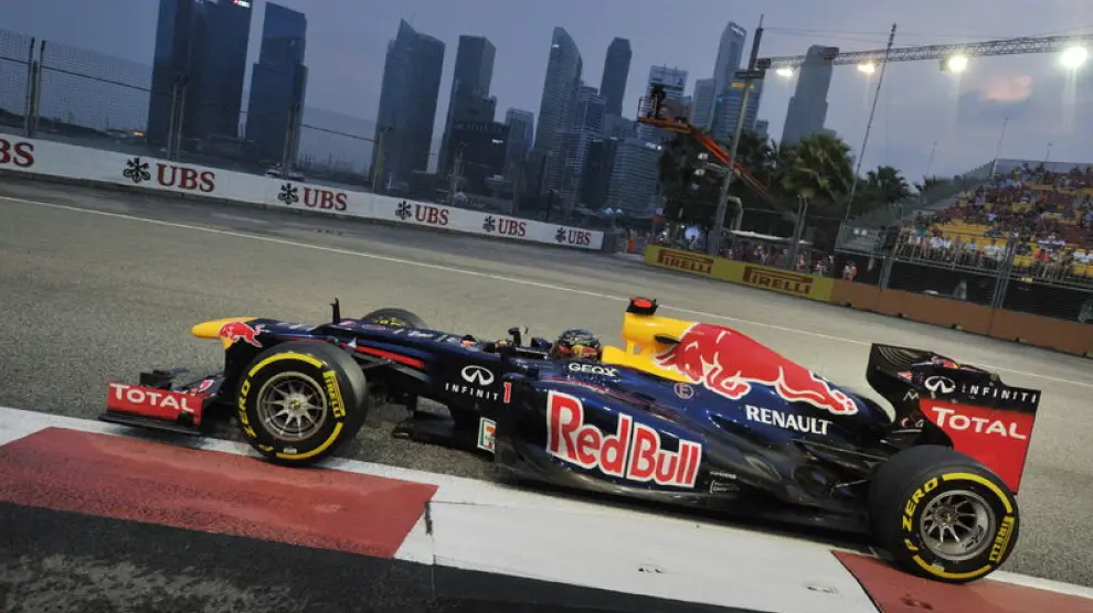 Sebastian Vettel hizo el mejor tiempo en los entrenamientos de Singapur