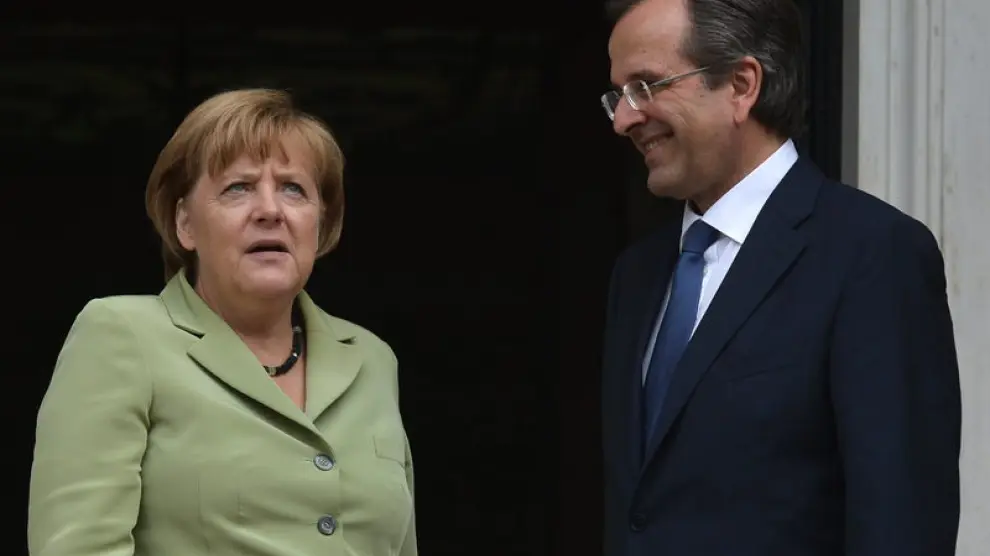 Los primeros ministros griego y alemán