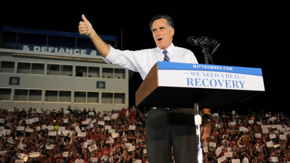 Romney, durante un mitin en Ohio.
