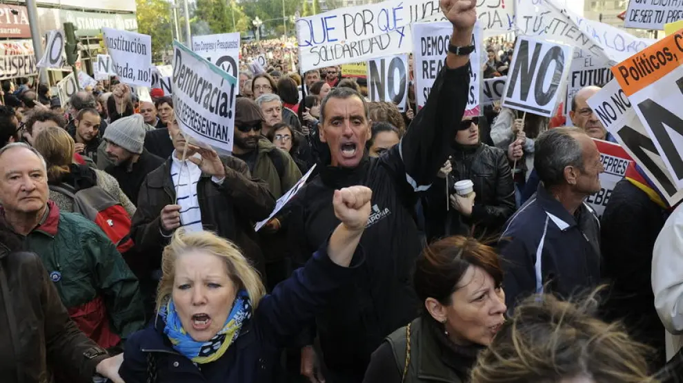 Protestas en las calles de Madrid