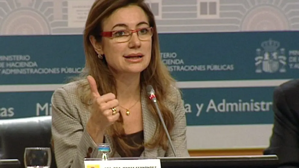Marta Fernández Currás en rueda de prensa.