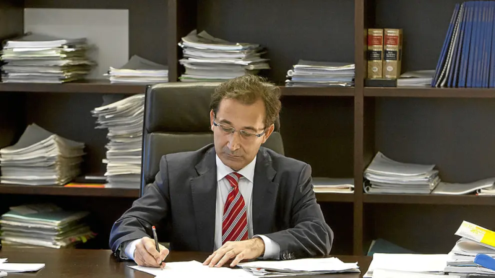 José Luis Saz, en su despacho.