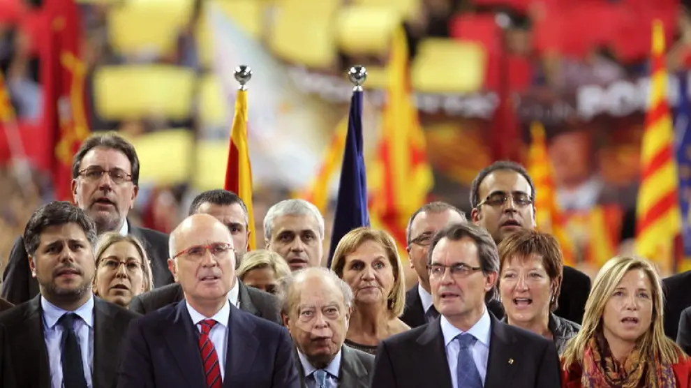 Artur Mas cierra la campaña de CiU en el Palau San Jordi.
