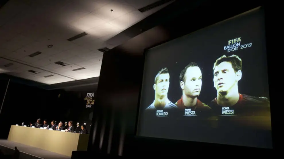 Messi, Cristiano  e Iniesta, candidatos al Balón de Oro