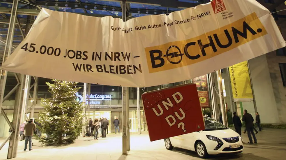 Protesta por el cierre de la fábrica de Bochum