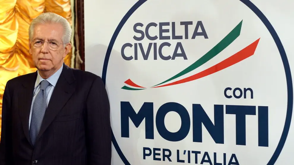 Monti junto al logo de su nueva lista para la Cámara Baja