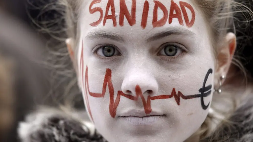 Protsta por la privatización sanitaria en Madrid