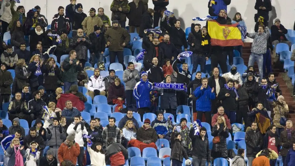 Imágenes del encuentro de octavos de final de la Copa del Rey entre el Real Zaragoza y el Levante en La Romareda.