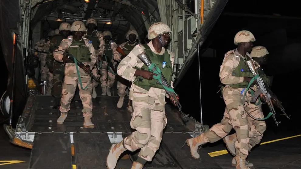 Llegada de las tropas togolesas a Mali