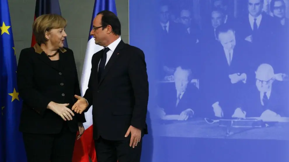 Merkel y Hollande se reúnen con motivo del 50 aniversario del Tratado del Elíseo