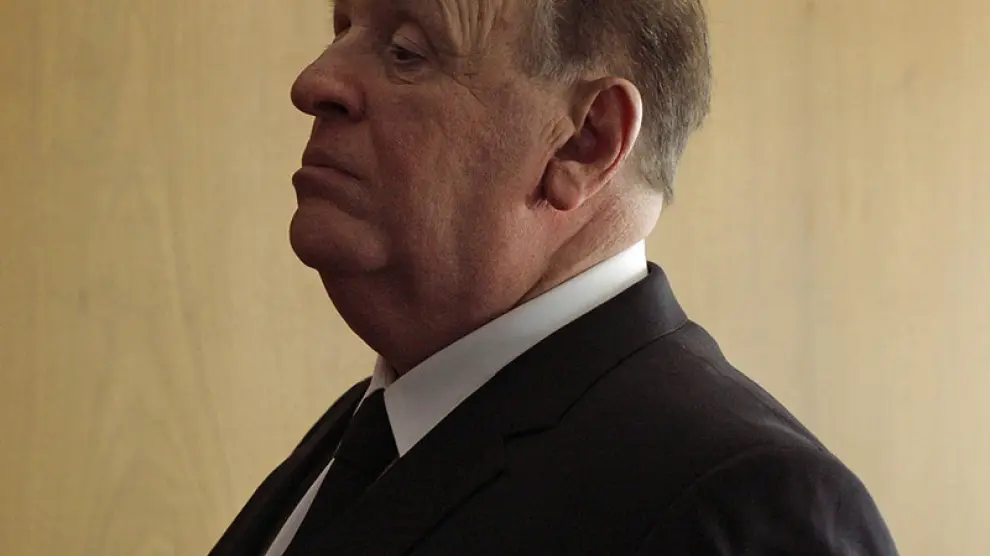 Anthony Hopkins caracterizado para interpretar a Hitchcock'