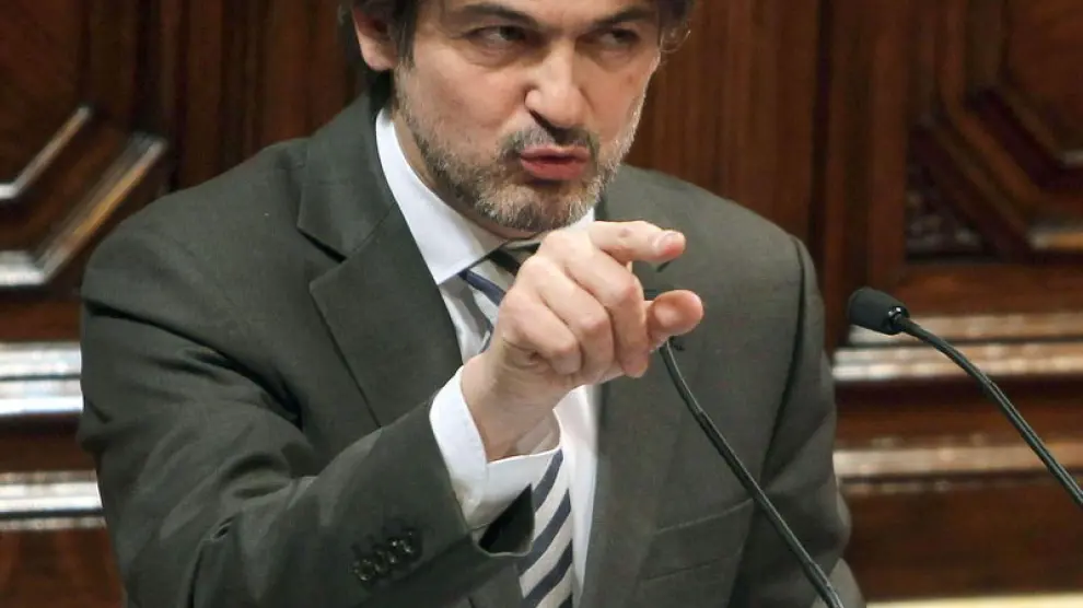 Oriol Pujol, durante una intervención en el Parlamento catalán.