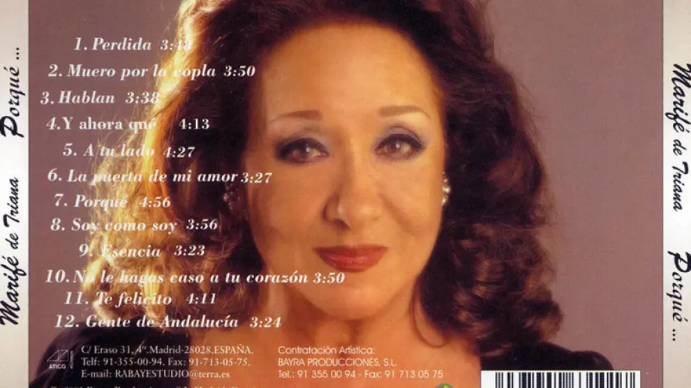 Carátula del último disco de Marifé de Triana (2001- Por qué)
