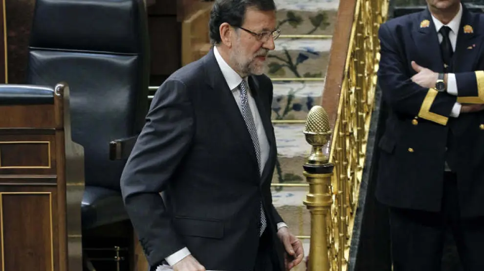 Mariano Rajoy accediendo a la tribuna