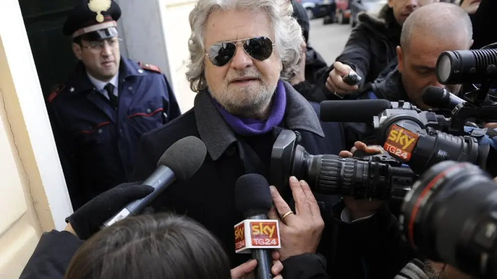 El cómico y bloguero italiano, Beppe Grillo