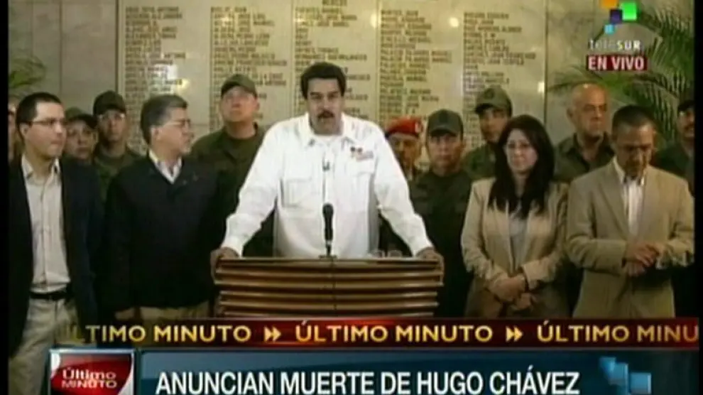 Maduro anunció al pueblo venezolano la muerte de Chávez