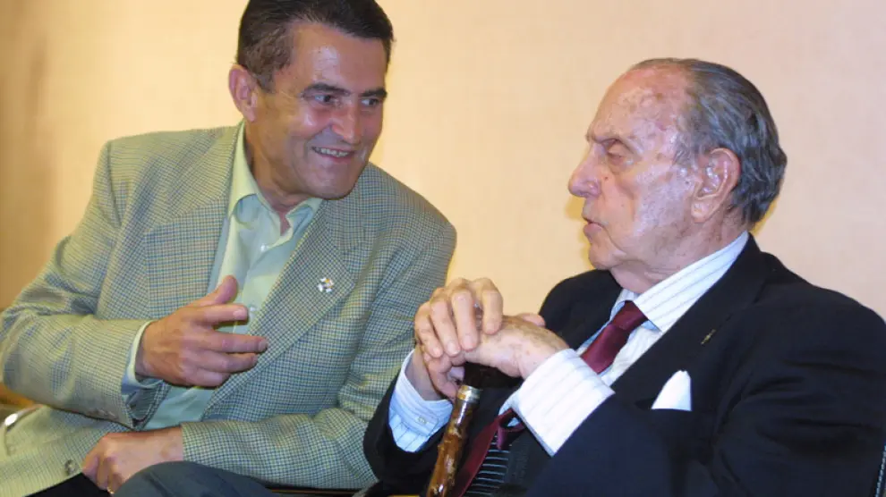 Emilio Eiroa y Manuel Fraga en Jaca