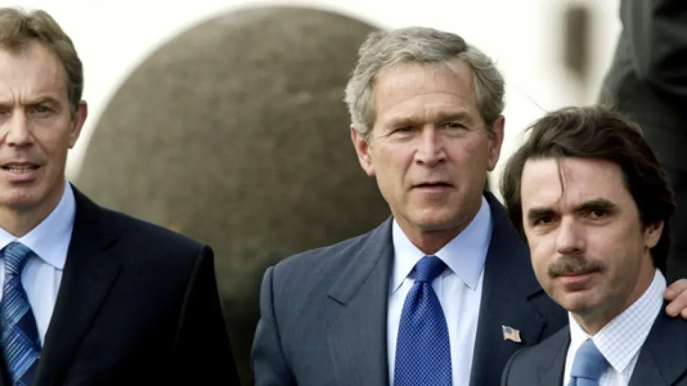 Blair, Bush y Aznar, en las Azores