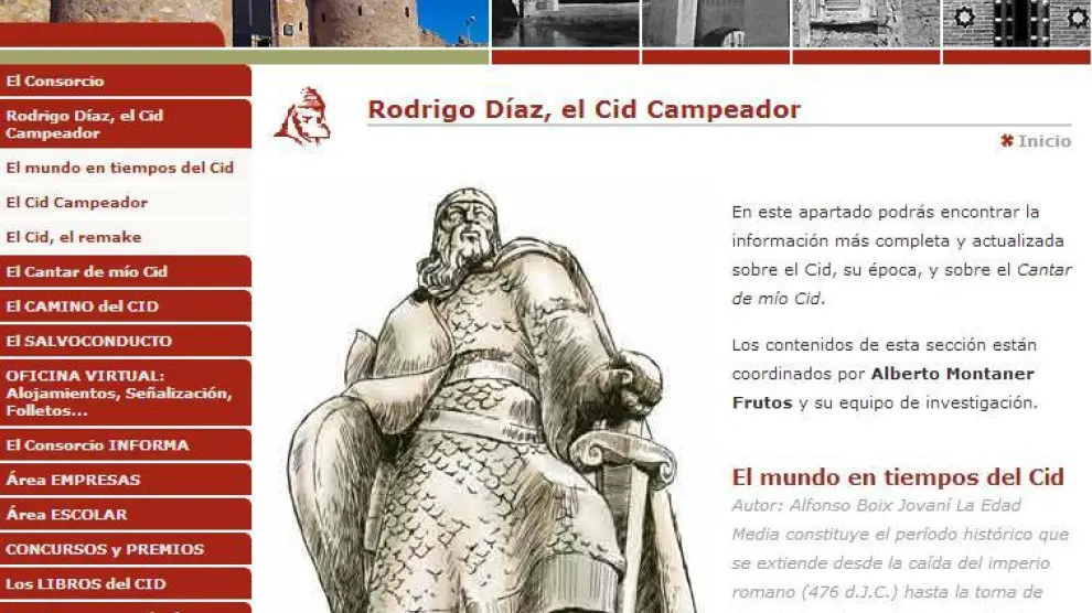 Imagen de la web del Camino del Cid